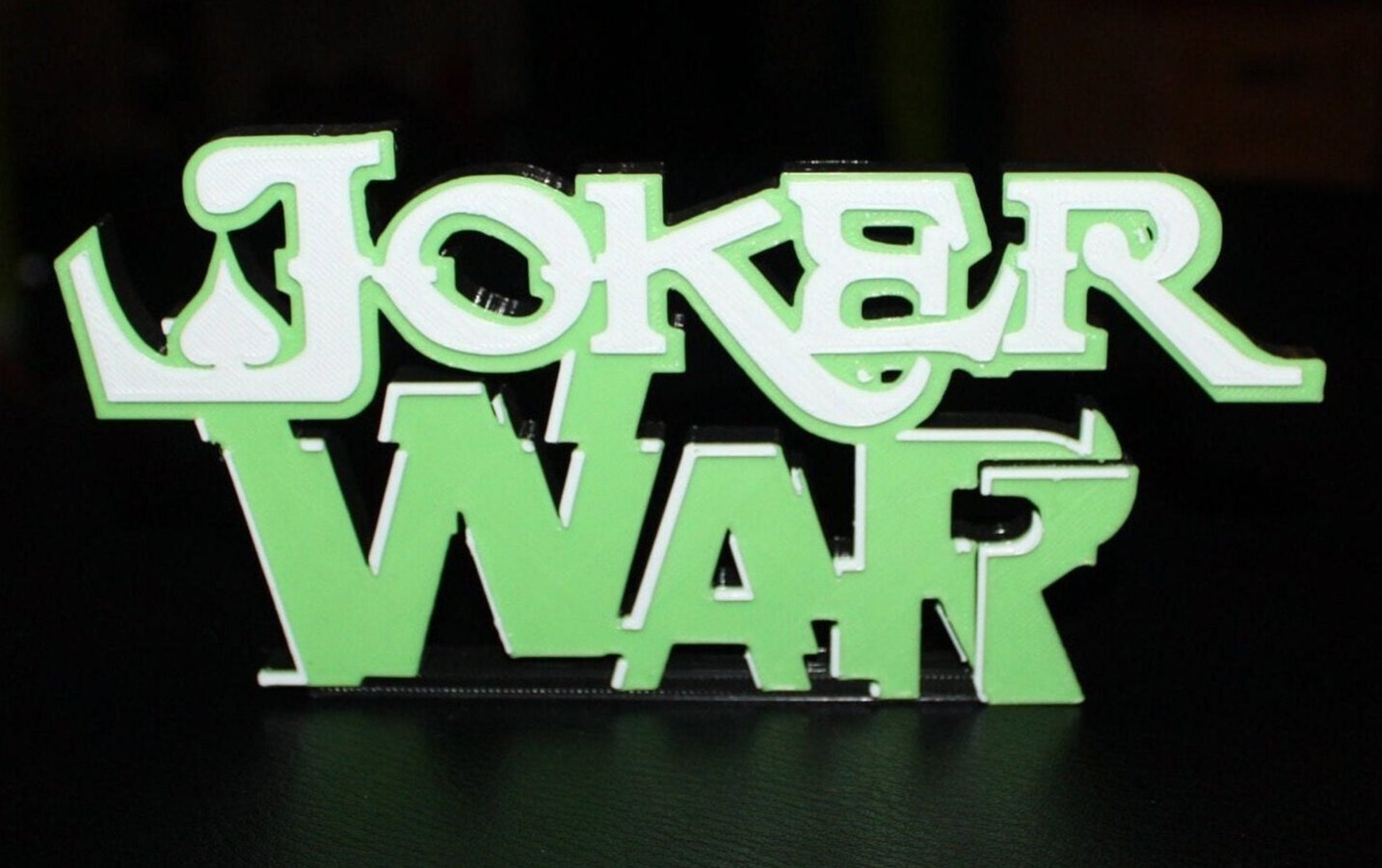 Joker War 3D printed Comic Logo Art