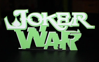 Joker War 3D printed Comic Logo Art