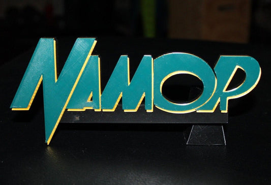 Namor 3D printed Comic Logo Art