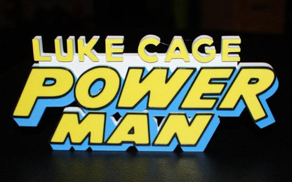 Luke Cage Power Man 3D printed Comic Logo Art