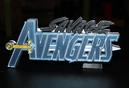 Savage Avengers 3D printed Comic Logo Art