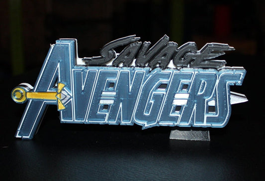 Savage Avengers 3D printed Comic Logo Art