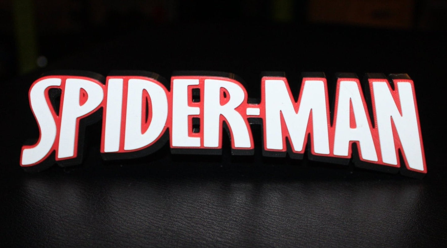 Spider-Man 3D printed Comic Logo Art