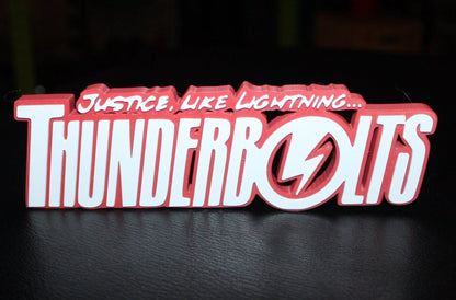 Thunderbolts 3D printed Comic Logo Art