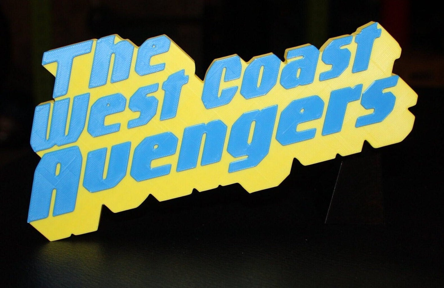 West Coast Avengers 3D printed Comic Logo Art