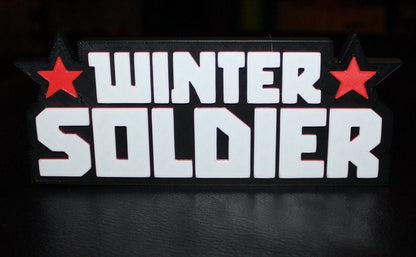 Winter Soldier 3D printed Logo Sign Wall Desk Shelf Art