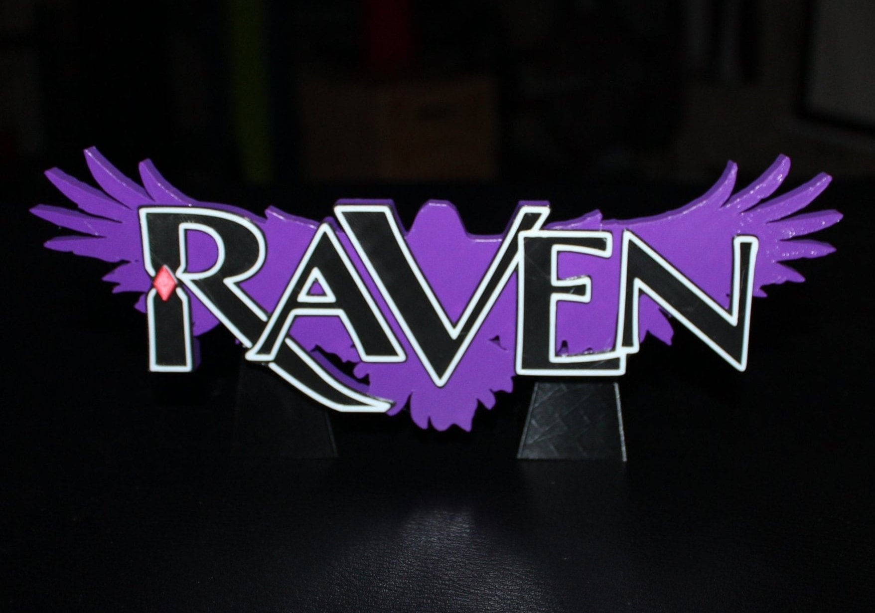 Raven 3D printed Comic Logo Art