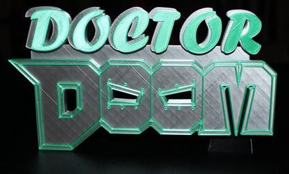 Doctor Doom 3D printed Comic Logo Art