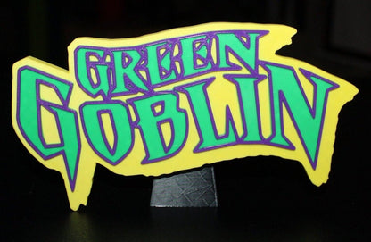 Green Goblin 3D printed Comic Logo Art