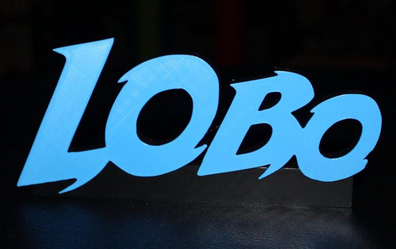 Lobo 3D printed Comic Logo Art