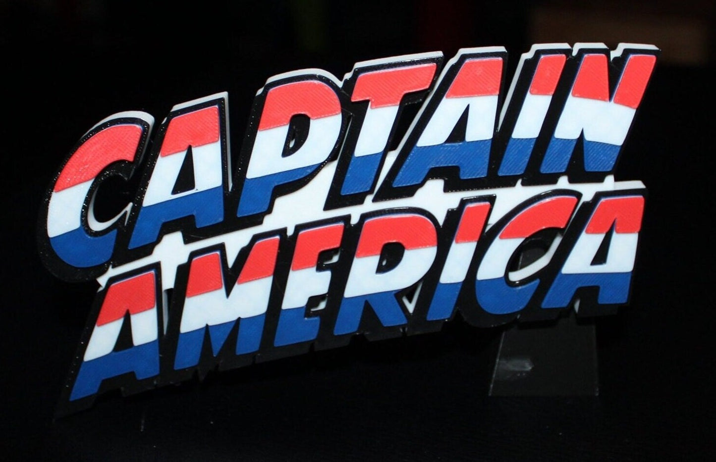 Captain America 3D printed Comic Logo Art