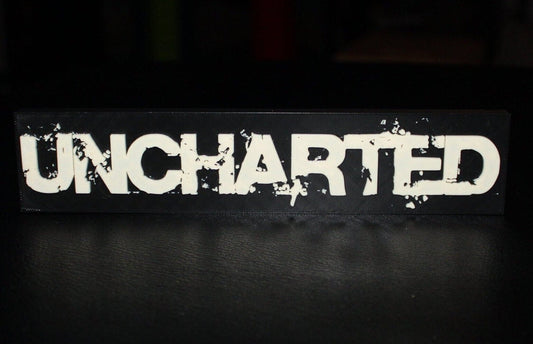 Uncharted 3D printed Logo Sign Wall Desk Shelf Art