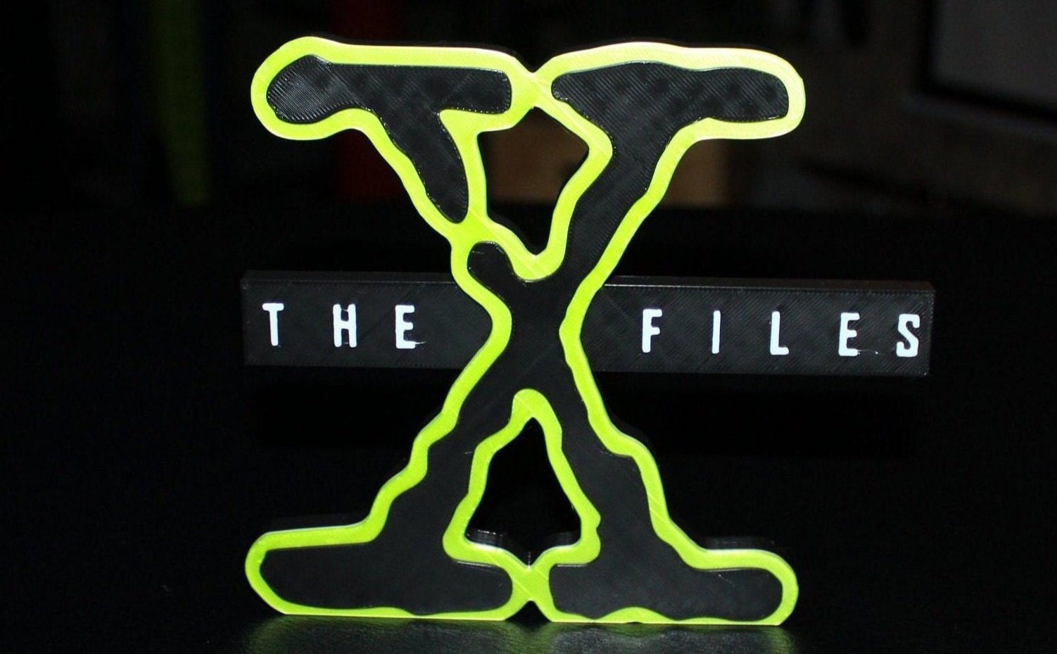 X File Sign X-Files 3D printed Logo Sign Wall Desk Shelf Art – WindyCity3D