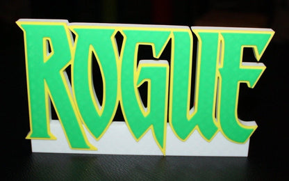 Rogue 3D printed Comic Logo Art