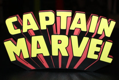 Captain Marvel 3D printed Comic Logo Art