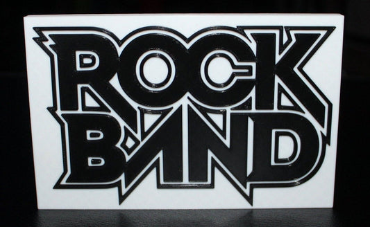 Rock Band 3D printed Logo Sign Wall Desk Shelf Art