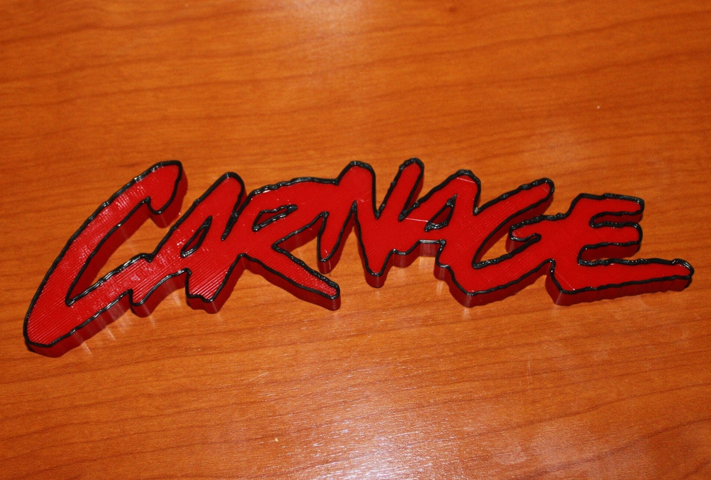 Carnage 3D printed Logo Sign Wall Desk Shelf Art