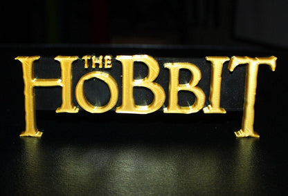 The Hobbit 3D printed Logo Art