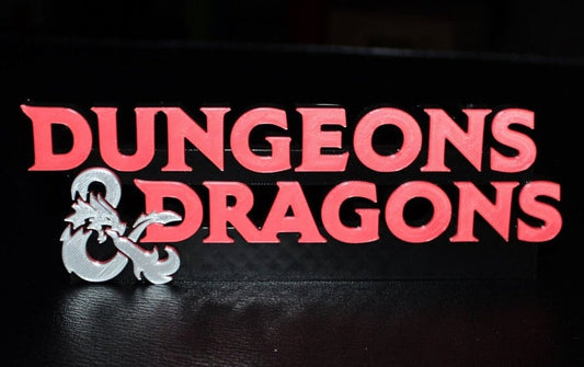 Dungeons & Dragons 3D printed Comic Logo Art