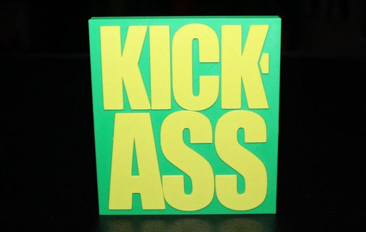 Kick-Ass 3D printed Logo Sign Wall Desk Shelf Art