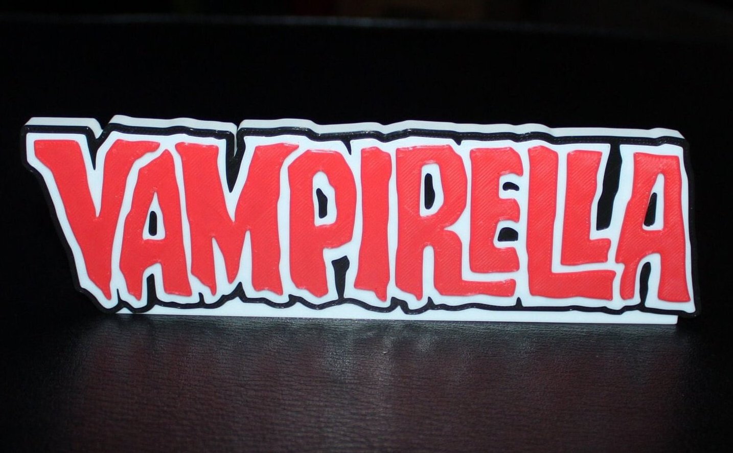 Vampirella 3D printed Comic Logo Art