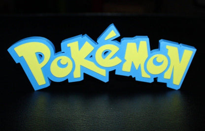 Pokémon 3D printed Logo Sign Wall Desk Shelf Art