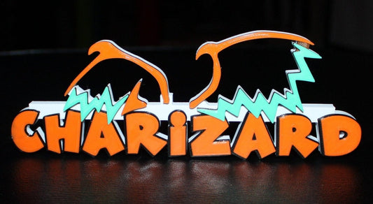 Charizard 3D printed Logo Sign Wall Desk Shelf Art