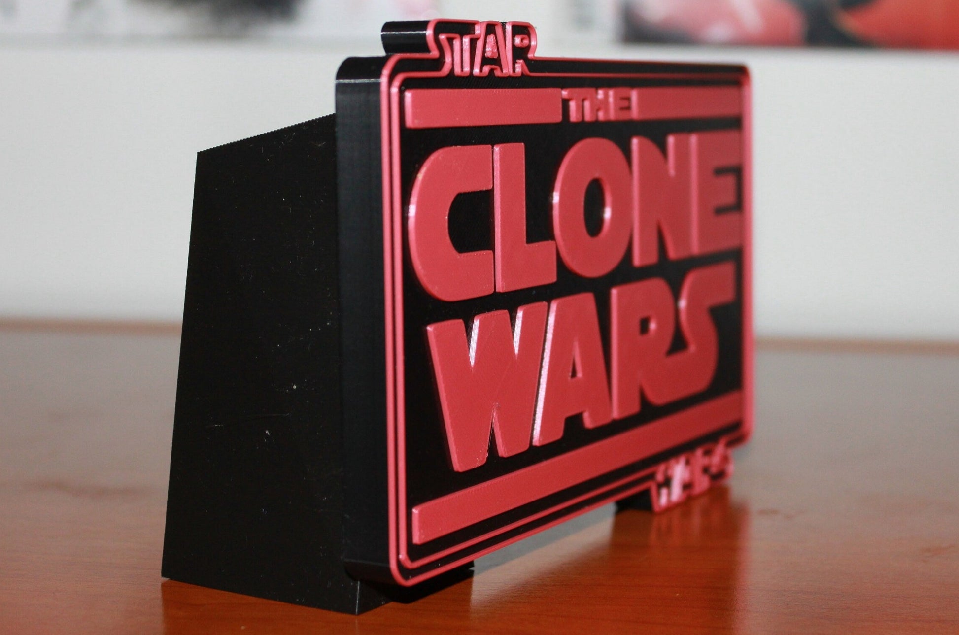 Clone Wars 3D printed Comic Logo Art