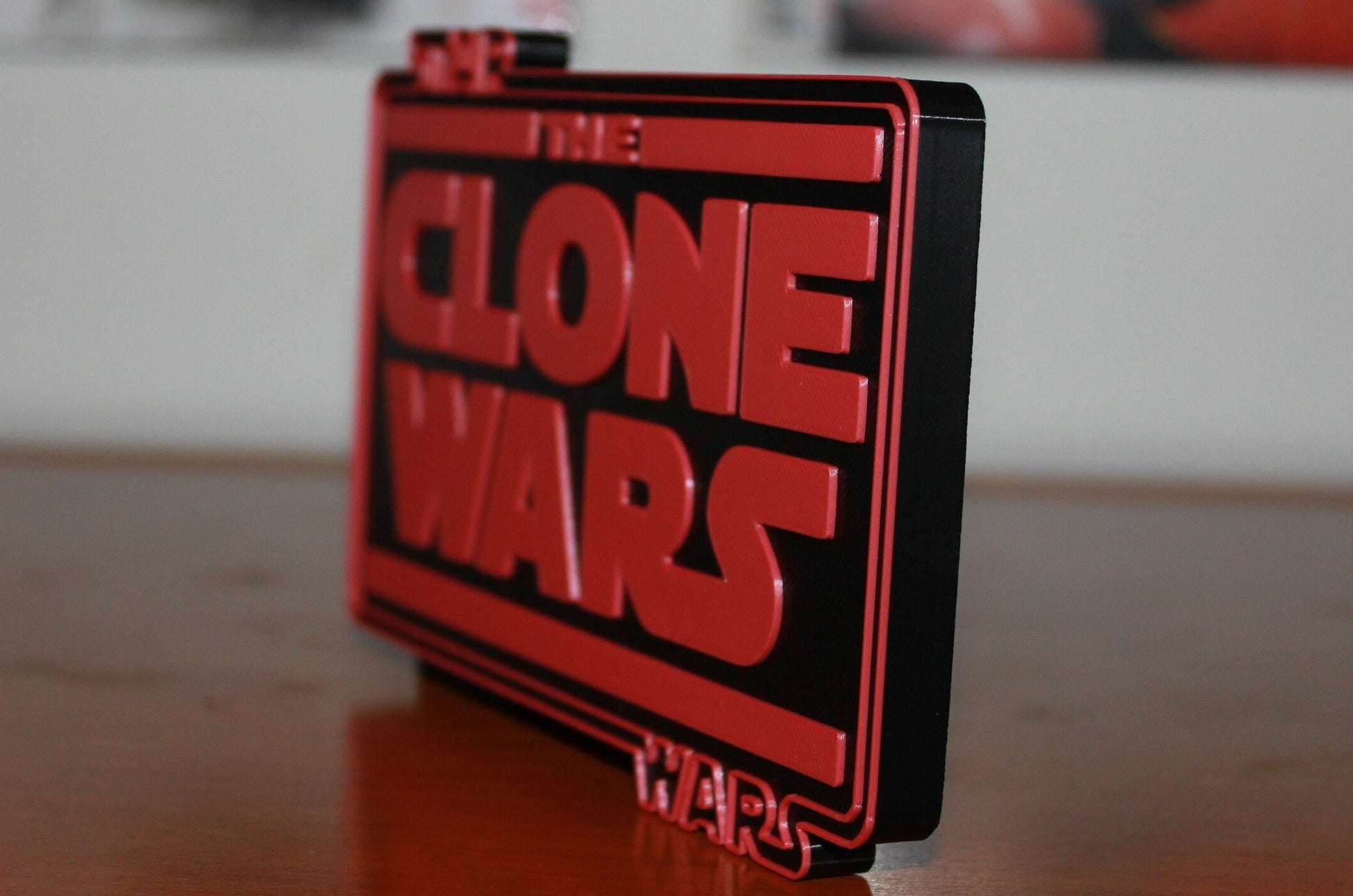 Clone Wars 3D printed Comic Logo Art