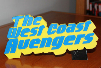 West Coast Avengers 3D printed Comic Logo Art