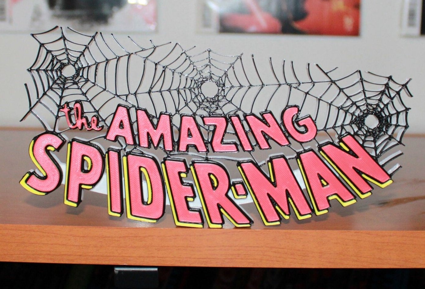 The Amazing Spider-Man 3D printed Comic Logo Art