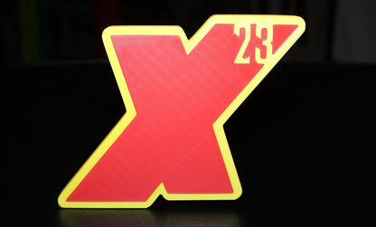 X-23 3D printed Comic Logo Art