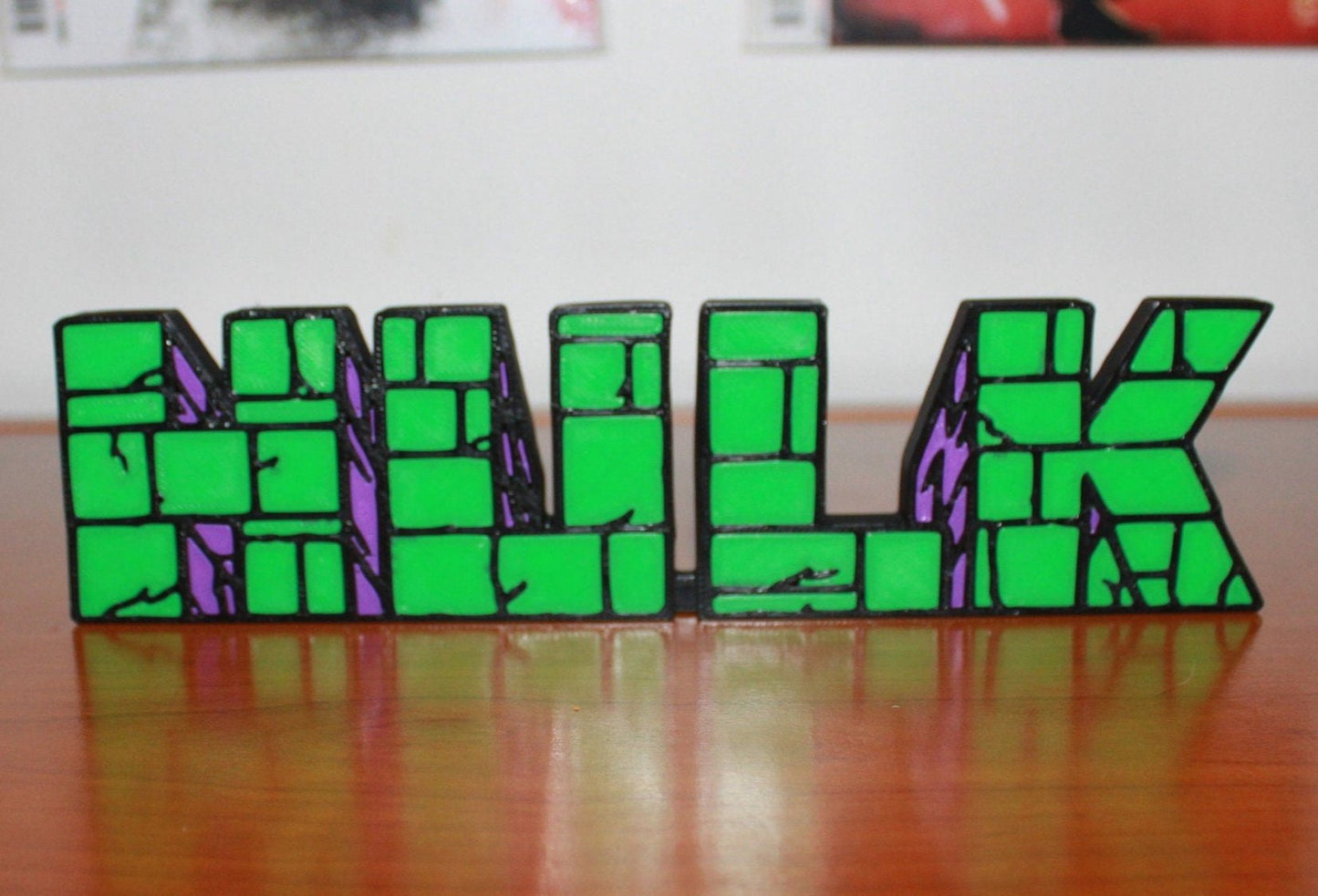 Hulk 3D printed Comic Logo Art