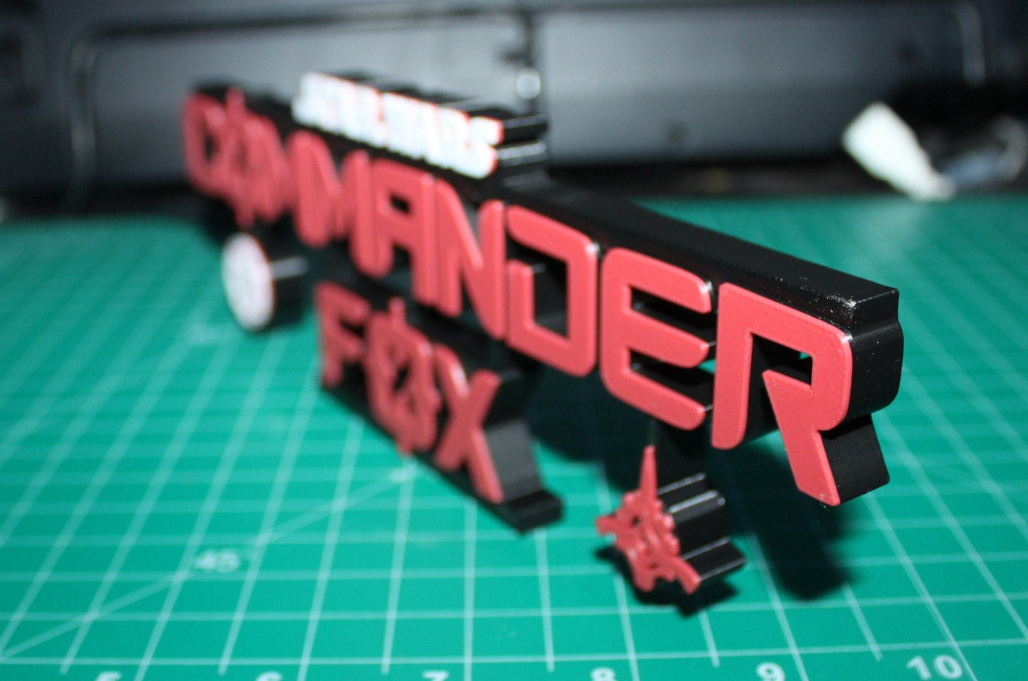 Commander Fox 3D printed Logo Art