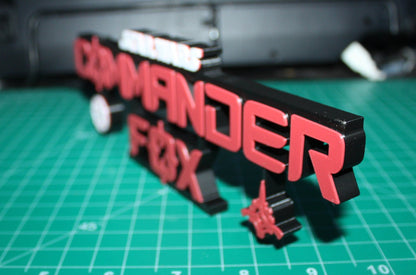 Commander Fox 3D printed Logo Art