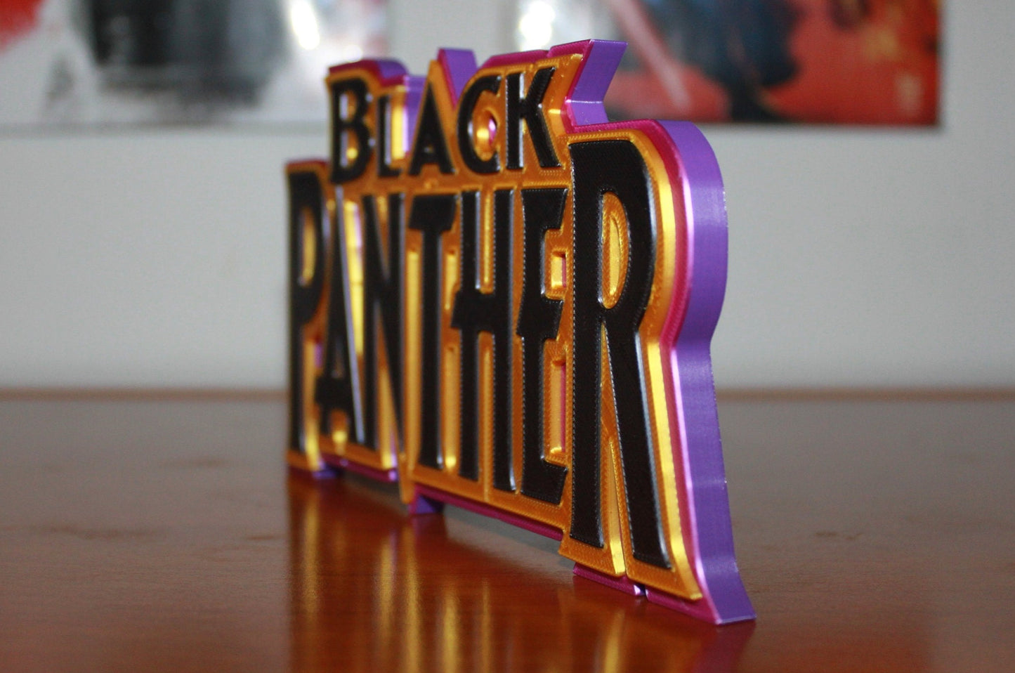 Black Panther 3D printed Comic Logo Art