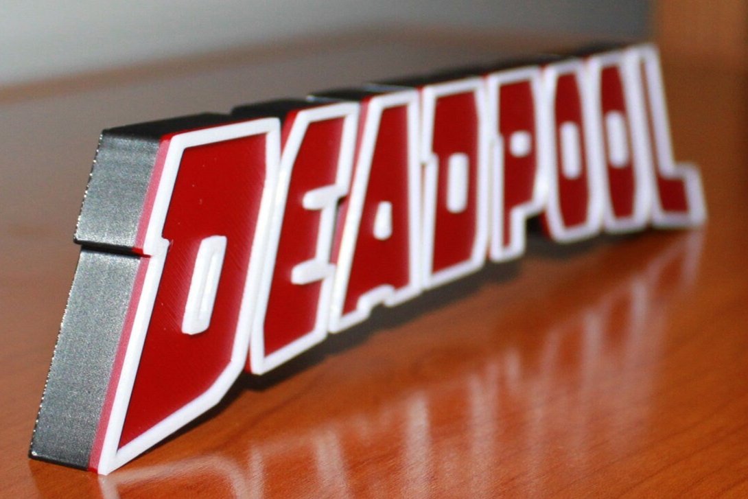 Deadpool 3D printed Comic Logo Art