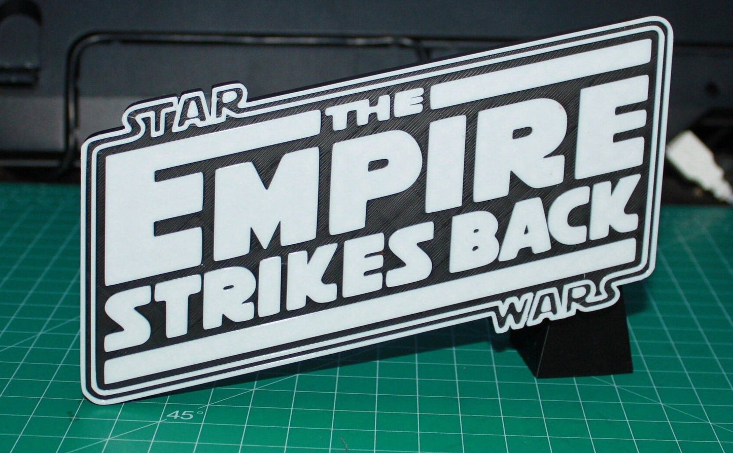 Star Wars The Empire Strikes Back 3D printed Logo Art