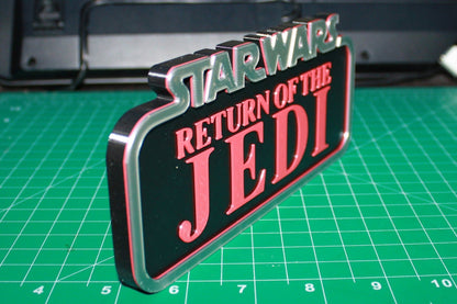 Star Wars Return of the Jedi 3D printed Logo Art