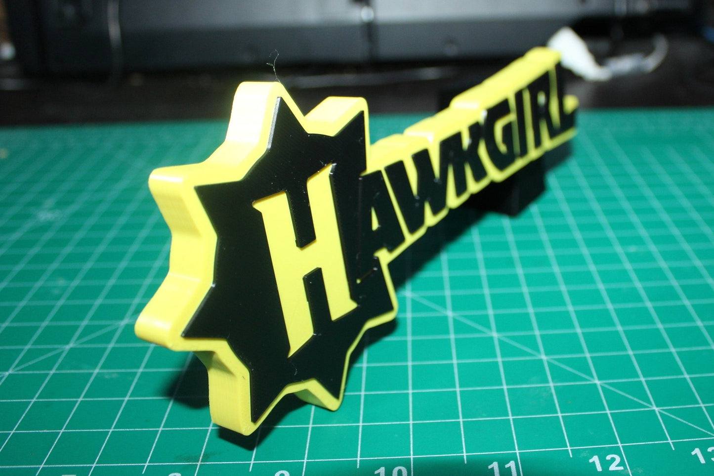 Hawkgirl 3D printed Comic Logo Art