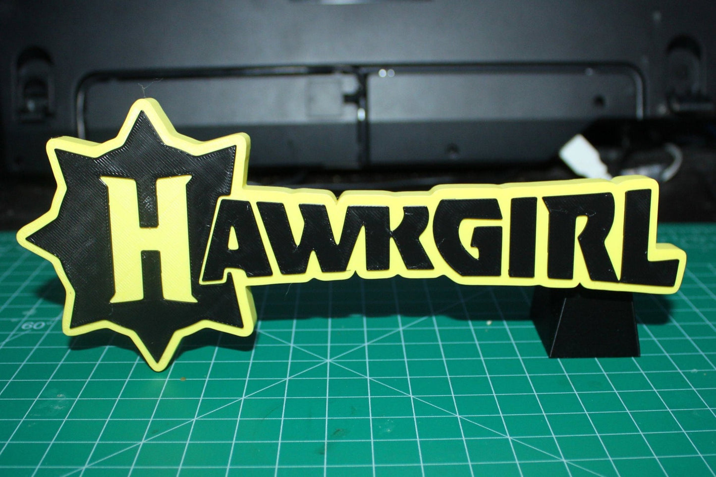 Hawkgirl 3D printed Comic Logo Art