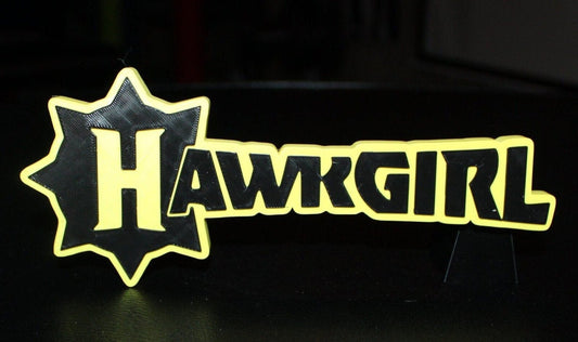 Hawkgirl 3D printed Comic Logo Art