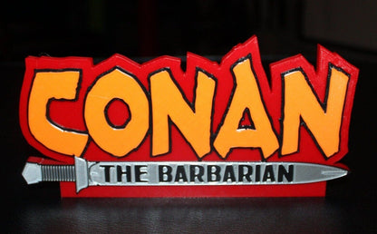 Conan The Barbarian 3D printed Comic Logo Art