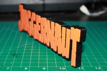 Juggernaut 3D printed Comic Logo Art