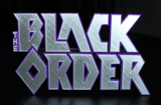 Black Order 3D printed Comic Logo Art