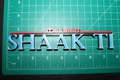 Shaak Ti 3D printed Logo Art