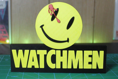 Watchmen 3D printed Comic Logo Art