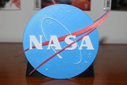 NASA 3D printed Logo Sign Wall Desk Shelf Art