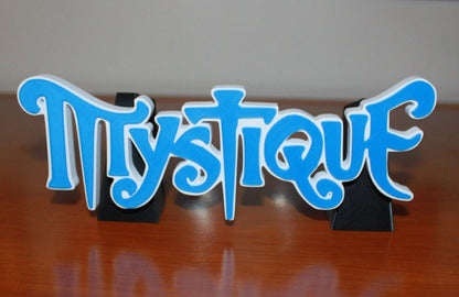 Mystique3D printed Comic Logo Art