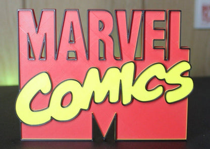 Marvel Comics 3D printed Comic Logo Art